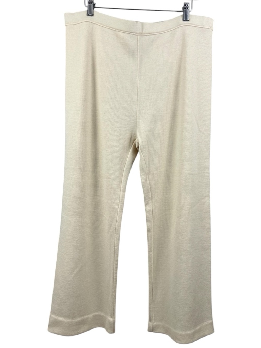 Grazia Made In Italy Merino Blend Cream Wide-Leg Pants Size 18